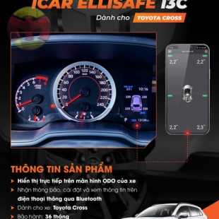 CẢM BIẾN ÁP SUẤT LỐP ICAR ELLISAFE I3C THEO XE TOYOTA CROSS