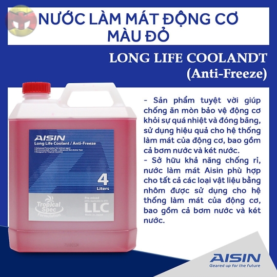 NƯỚC LÀM MÁT AISIN LOẠI  MÀU ĐỎ VÀ XANH