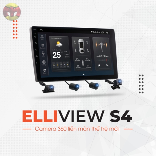 MÀN HÌNH ANDROID ELLIVIEW S4 DELUXE [4GB/64GB + CAMERA 360]