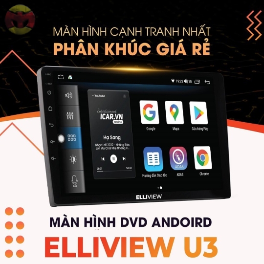 MÀN HÌNH DVD ANDROID Ô TÔ ELLIVIEW U3 [2GB/32GB]
