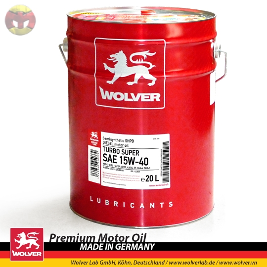 Nhớt Wolver Turbo Evolution 15W-40 Ci-4 20L