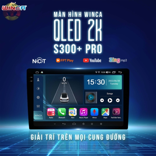 MÀN HÌNH ANDROID WINCA S300+ PRO QLED 2K TÍCH HỢP 360 ĐỘ